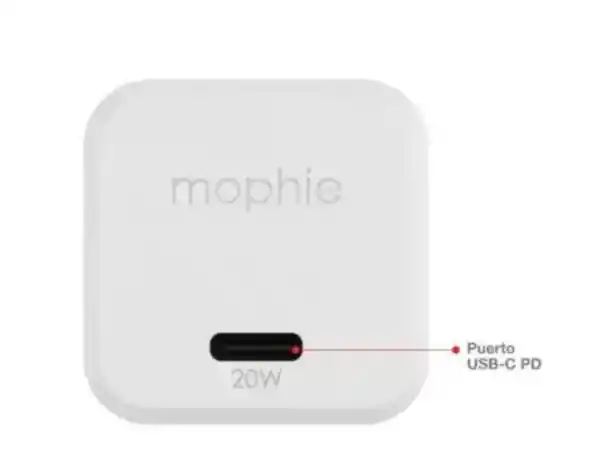 Cargador De Pared Mophie Gan Usb-c 20w - Blanco