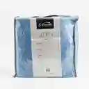 Cobija Expressions Flannel Queen 200x220cm Azul Poliester