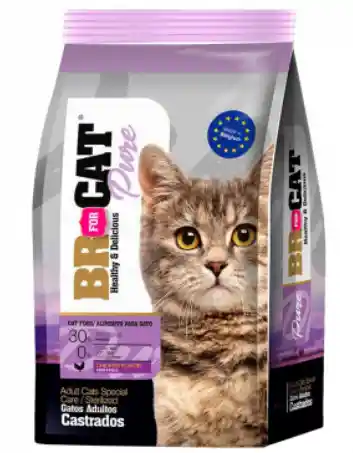 Br For Cat Pure Para Gatos Adultos Castrados De 1 Kg Sabor A Pollo