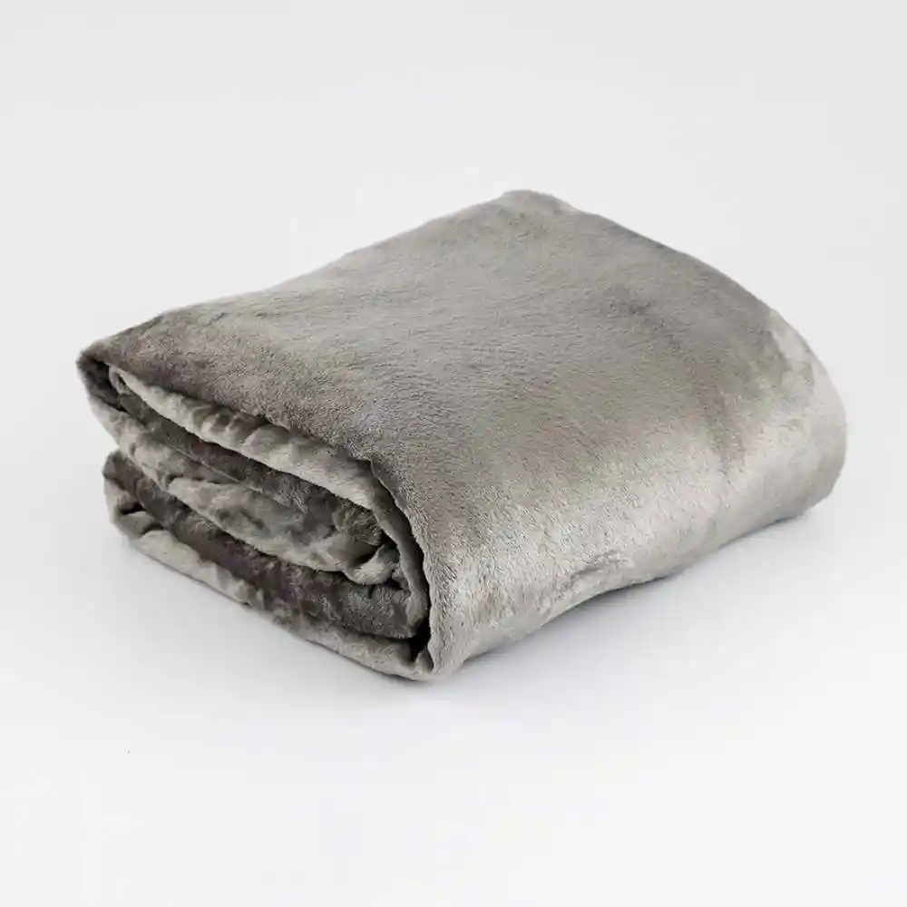 Cobija Expressions Flannel Queen 200x220cm Gris Poliester