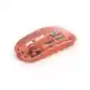 Mouse Doble Conexion Seisa Transparente / Bluetooth + Recpetor (rosado Y Naranja)
