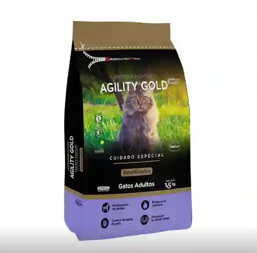 Agility Gold Concentrado Para Gatos Esterilizados 1.5 Kg