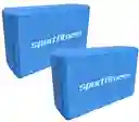 Cubo Yoga Azul Bloque Gym Pilates Fitness Espuma Ladrillo X2 Und
