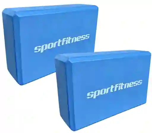 Cubo Yoga Azul Bloque Gym Pilates Fitness Espuma Ladrillo X2 Und