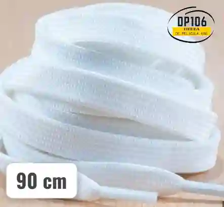 Cordones Blancos Planos 90 Cm