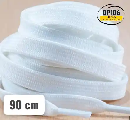 Cordones Blancos Planos 90 Cm