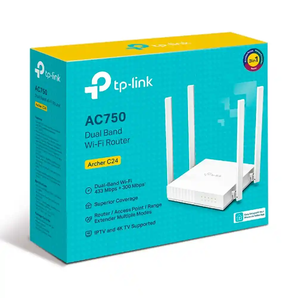 Adaptador De Red Tp-link Nano Usb Archer C24 N 2.4 Ghz 150mbps Blanco