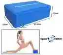 Cubo Yoga Bloque Azul + Kit 5 Banda Elástica Gym Pilates Fitness