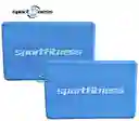 Cubo Yoga Bloque Azul + Kit 5 Banda Elástica Gym Pilates Fitness