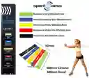 Cubo Yoga Bloque Azul + Kit 5 Banda Elástica Gym Pilates Fitness