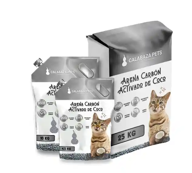 Arena Calabaza Pets Con Carbón Activado De Coco 4.5 Kg