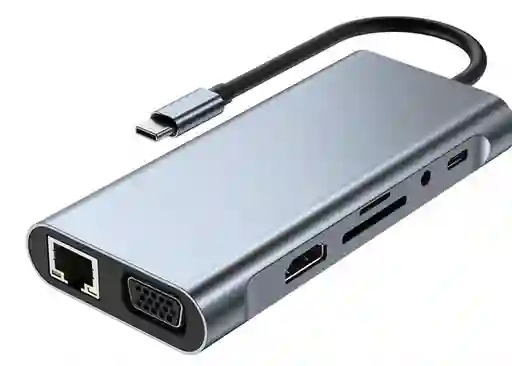 Adaptador Hub 4k 11 En 1 Usb-c Multipuertos