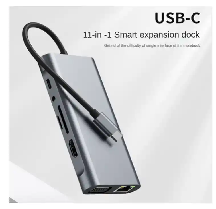 Adaptador Hub 4k 11 En 1 Usb-c Multipuertos