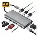 Adaptador Hub 4k 11 En 1 Usb-c Multipuertos
