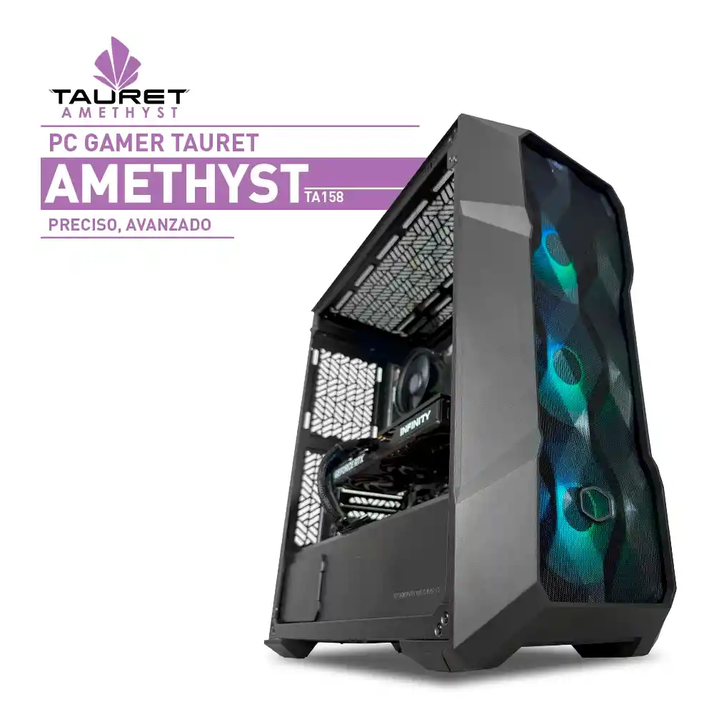 Pc Gamer Tauret Amethyst Ta158 Amd Ryzen 7 5700 Rtx 5060 8gb Ram 32gb M.2 1tb