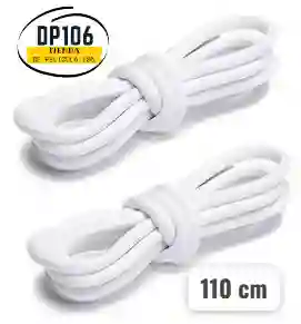 Cordones Blancos Redondos 110 Cm