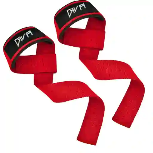 Straps Correas Levantamiento Pesas Gym Gimnasio Set X2 Color Rojo