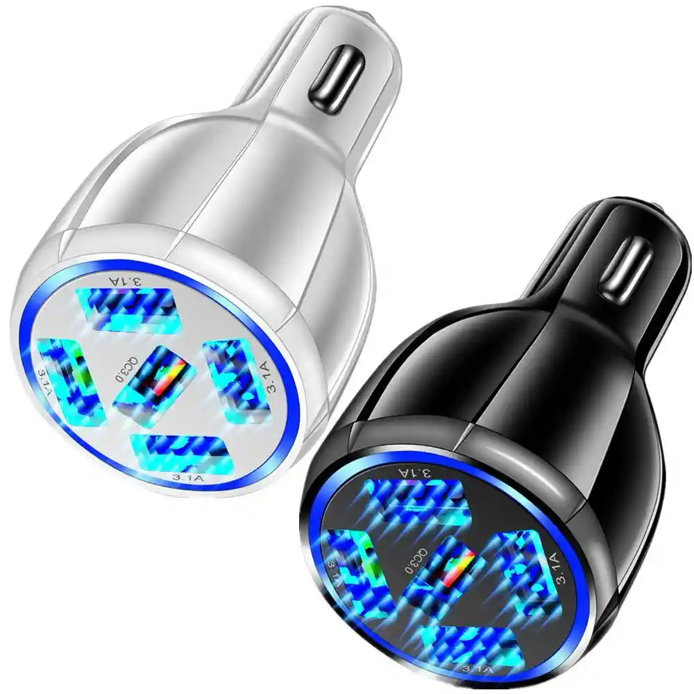 Cargador Carro 15a Rápidos 5 Puertos Usb Qc3.0