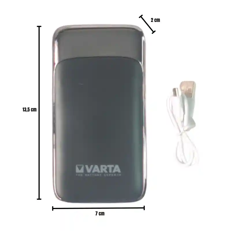 Power Bank Varta 15000 Mah Con Doble Salida Usb Y Carga Rápida