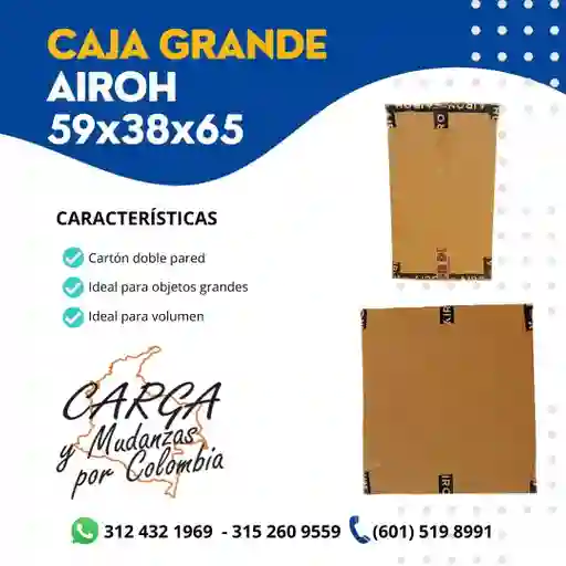 Caja Airoh Grande Doble Pared 65x59x38
