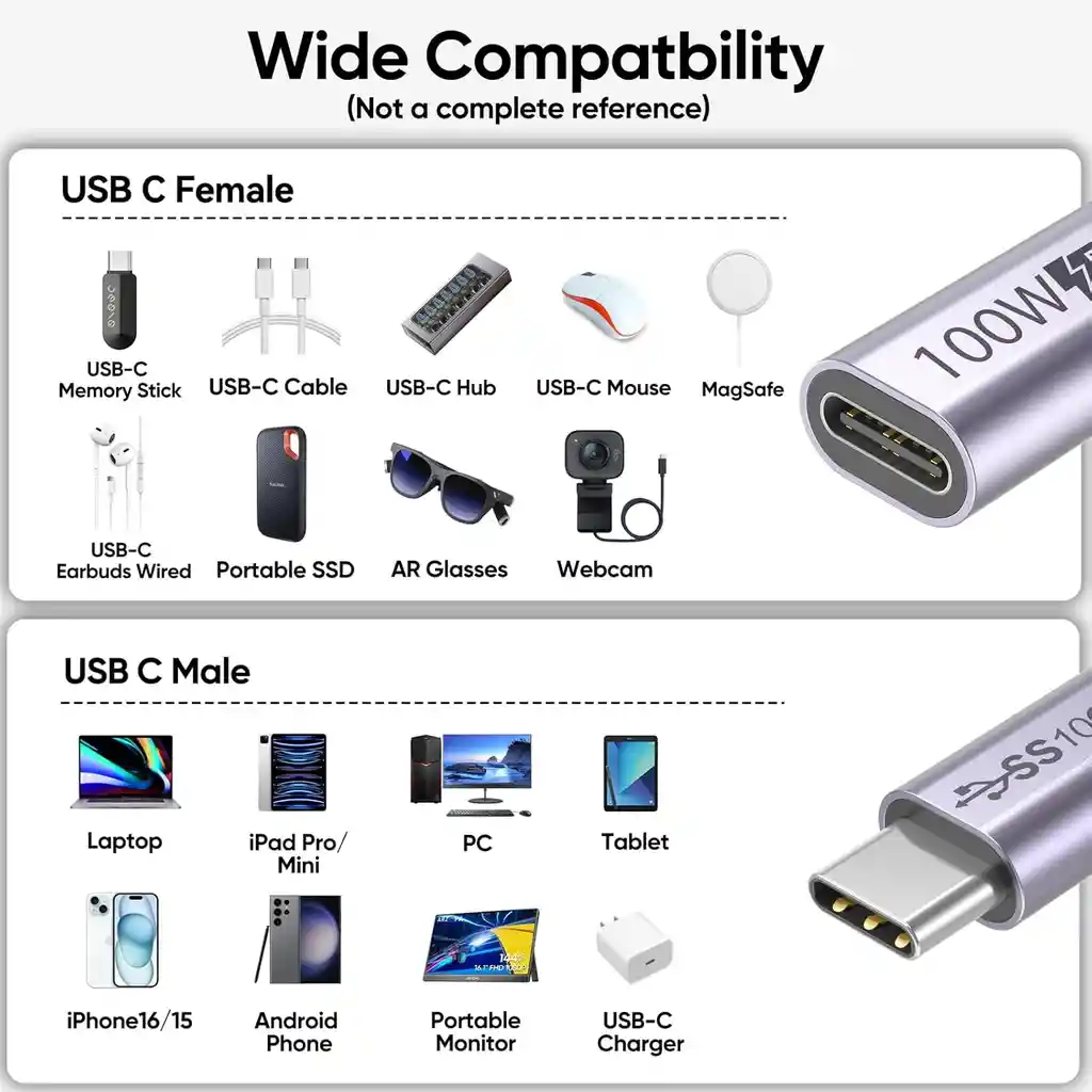 Cable Extension Usb Tipo C Macho Hembra 3m Carga Datos Video