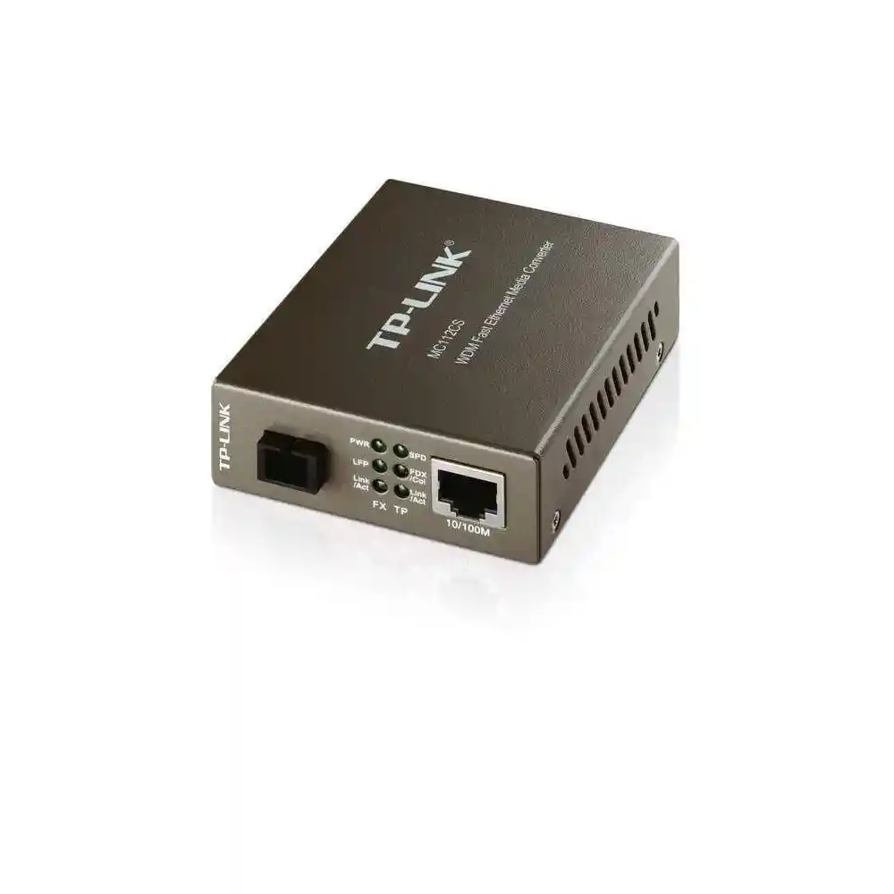 Convertidor De Fibra Sc Monomodo De 10 / 100mbps Rj45 Mc112cs
