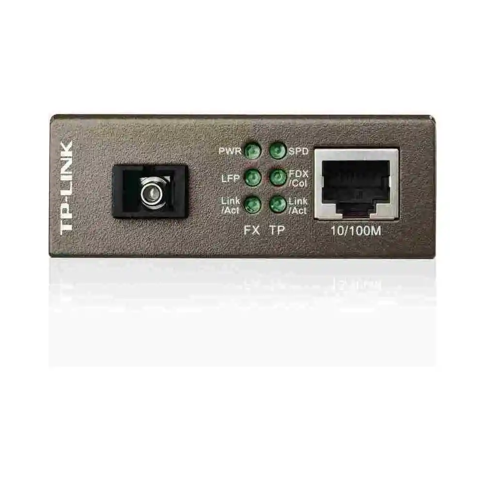 Convertidor De Fibra Sc Monomodo De 10 / 100mbps Rj45 Mc112cs