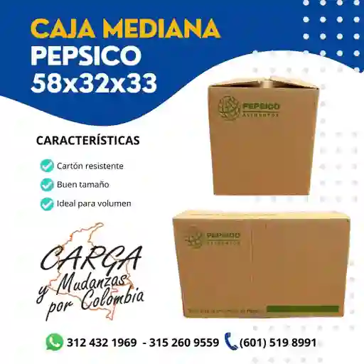 Caja Pepsico Mediana 58x33x32 -empaque