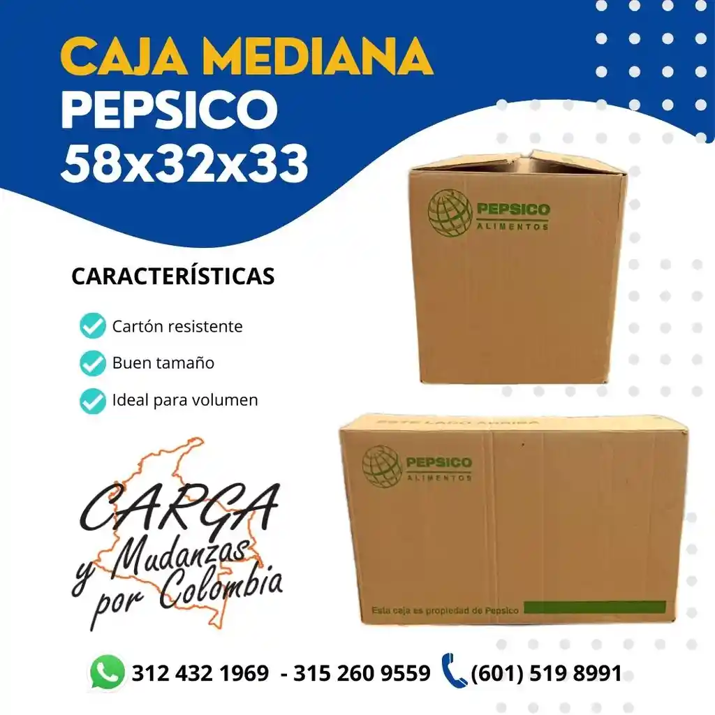 Caja Pepsico Mediana 58x33x32 -empaque