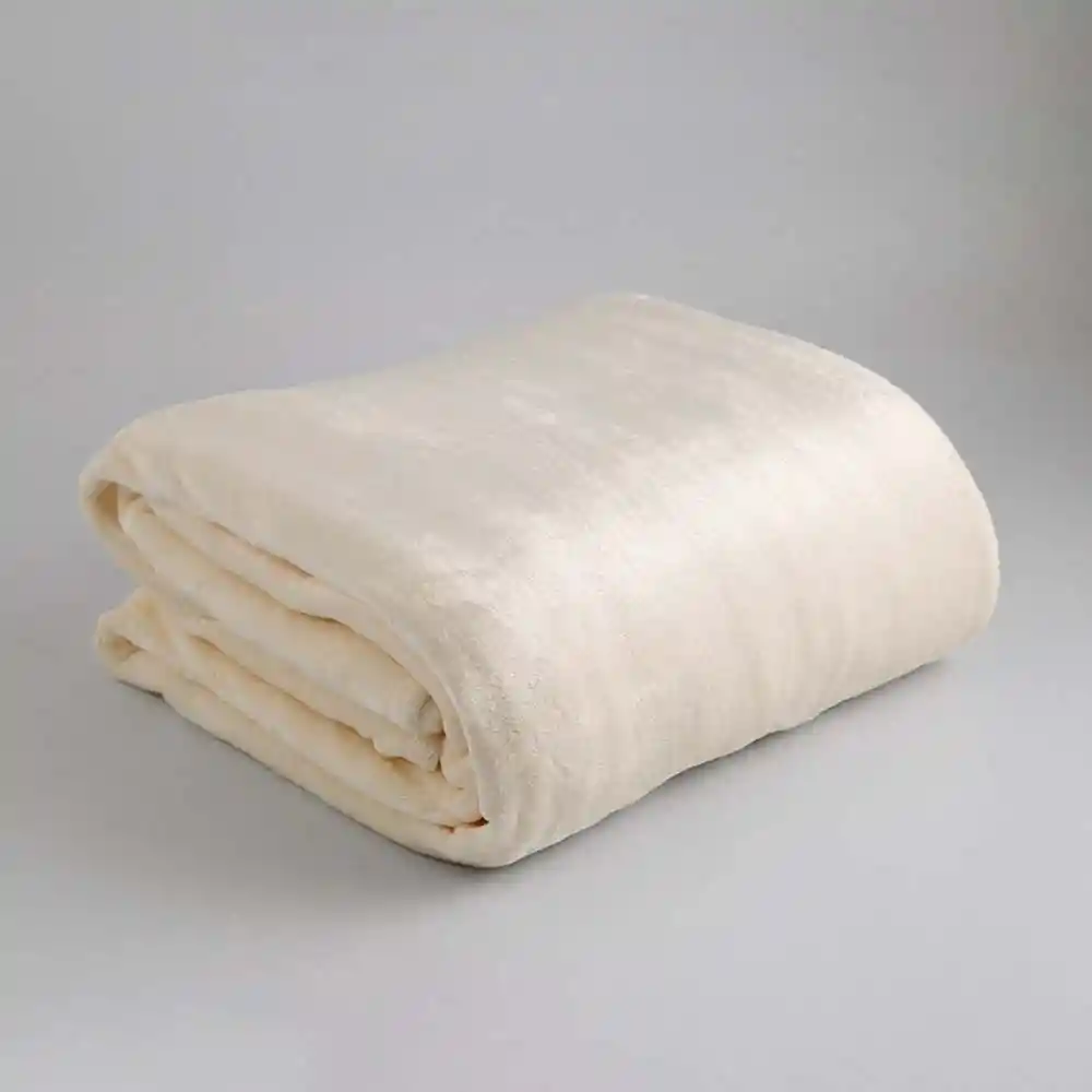 Cobija Expressions Flannel King 220x240cm Beige Poliester