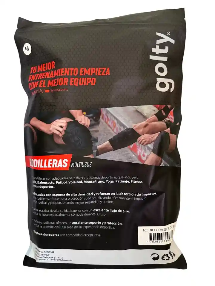 Rodillera Golty Termoformada Deportivas - T710031/ Negro - Talla: S