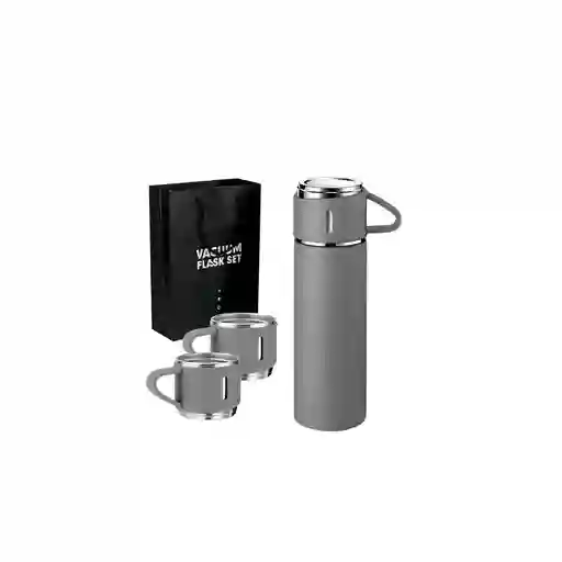 Termo De Acero Inoxidable Con Vasos Para Bebidas Frías Y Calientes