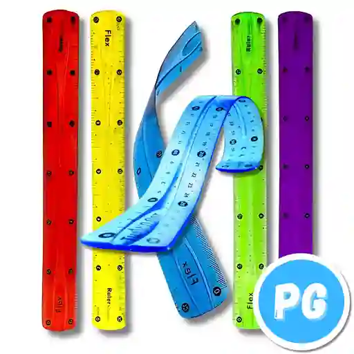 Regla Plastica Flexible 15 Centimetros - Se Envia Un Color Unisex