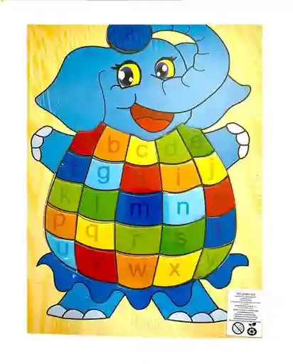 Rompecabezas Elefante Interactivo 3d Juego Didactico Colores