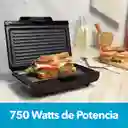 Sanduchera Eléctrica Grill Home Elements 299901027 Negro