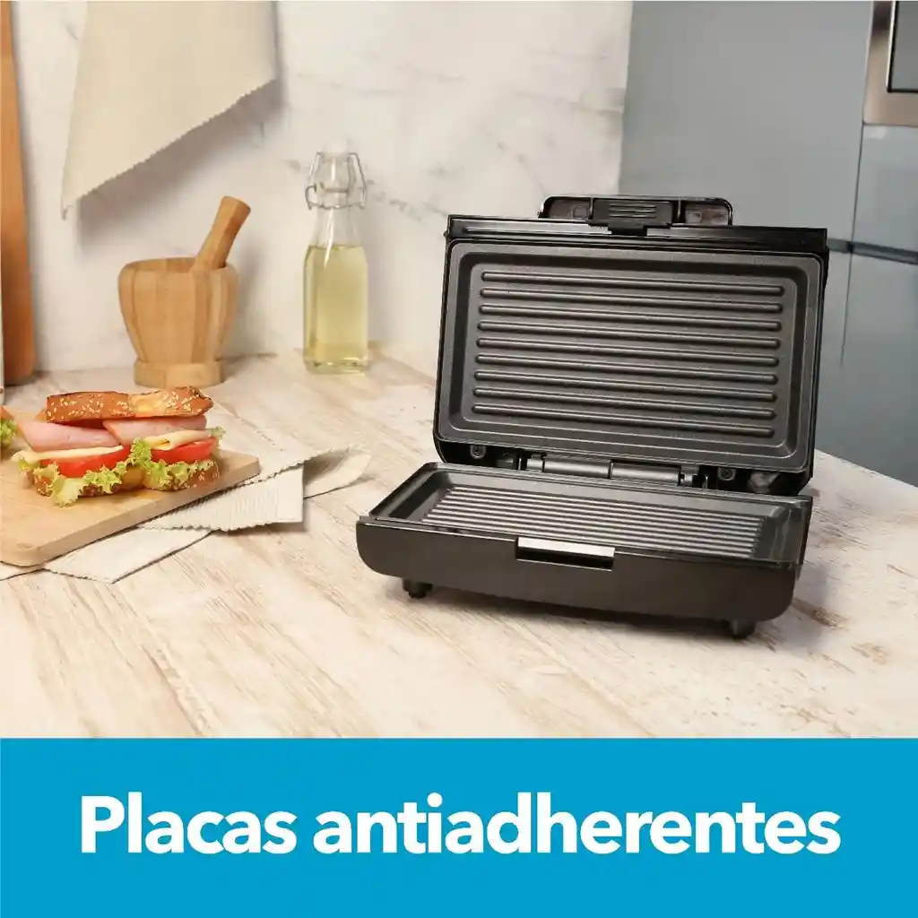 Sanduchera Eléctrica Grill Home Elements 299901027 Negro
