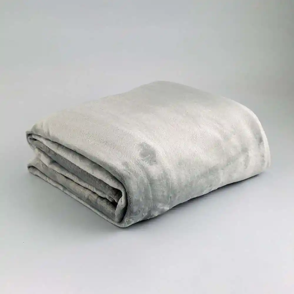 Cobija Expressions Flannel King 220x240cm Gris Poliester