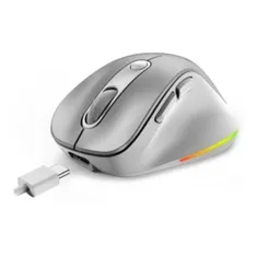Mouse Inalámbrico Genius Ergo 9000s Pro Plateado