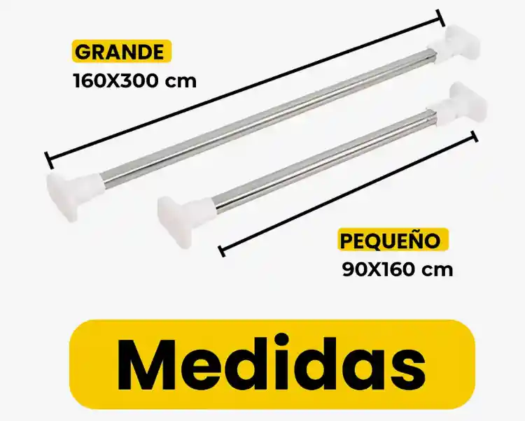Tendedero Extensible Multiusos Ajustable Grande 160x300cm