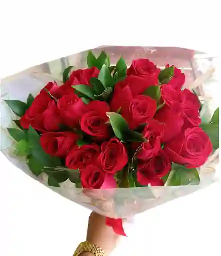 Flores , 24 Rosas Tipo Bouquet