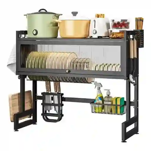Escurridor De Loza Organizador De Platos Gabinete Tapa 65cm
