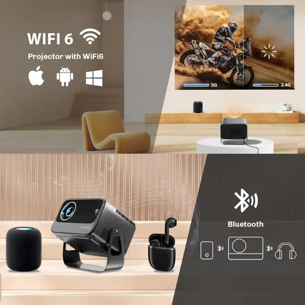 Proyector Inteligente Hippus Wifi 1080 4k Auto Keystone M11