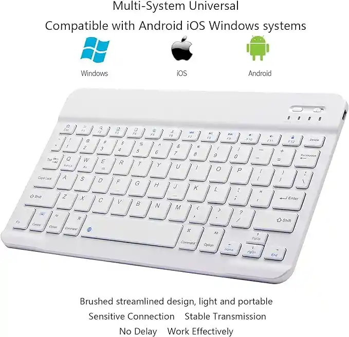 Mini Teclado Bluetooth Seisa Color Blanco / Iphone - Windows - Android