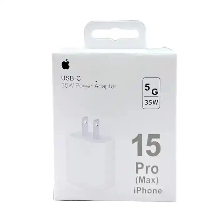 Adaptador Cargador Para Iphone 15 Pro Max 35w Carga Rápida