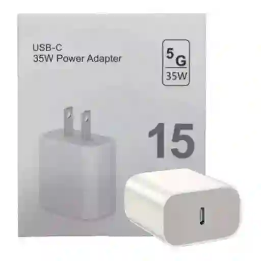 Adaptador Cargador Para Iphone 15 Pro Max 35w Carga Rápida