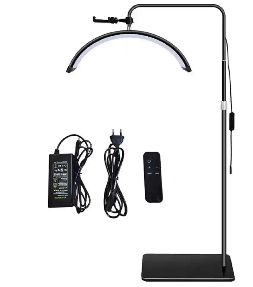 Lampara Media Luna Luz Led Profesional Para Estetica Con Base De Piso