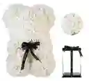 Osito Diseño Floral Blanco