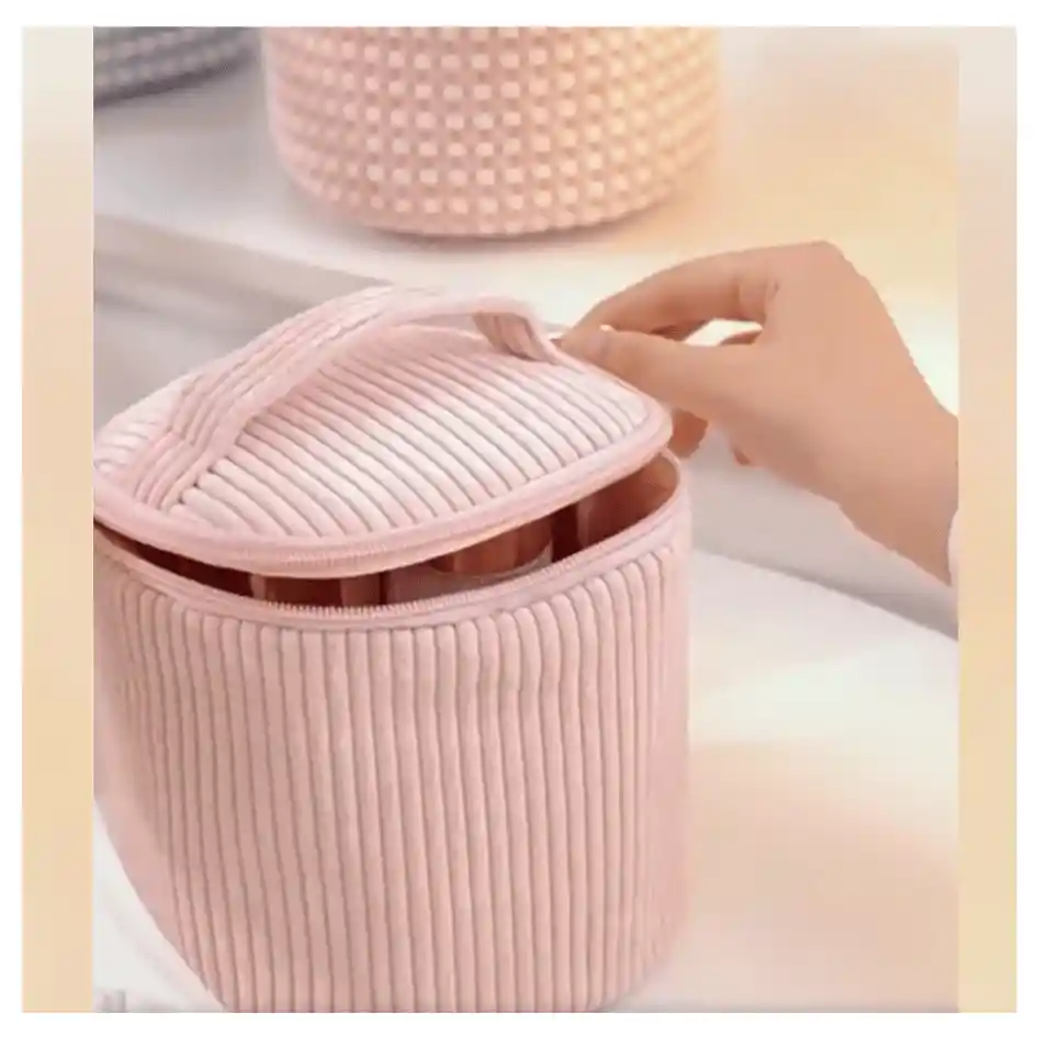 Cosmetiquera Bolso Organizador De Cosmeticos Grande Suave