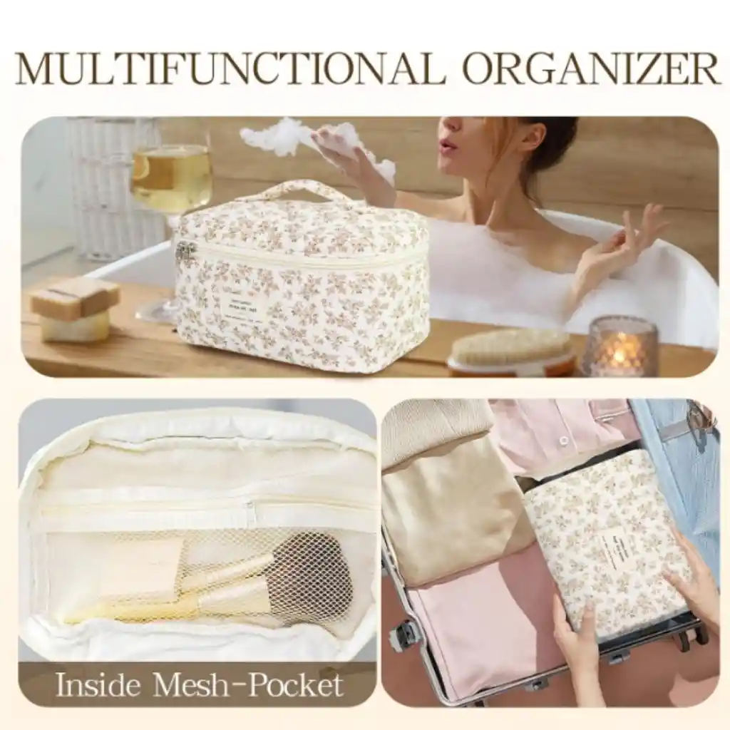 Cosmetiquera Neceser Extra Grande Organizador Acolchado