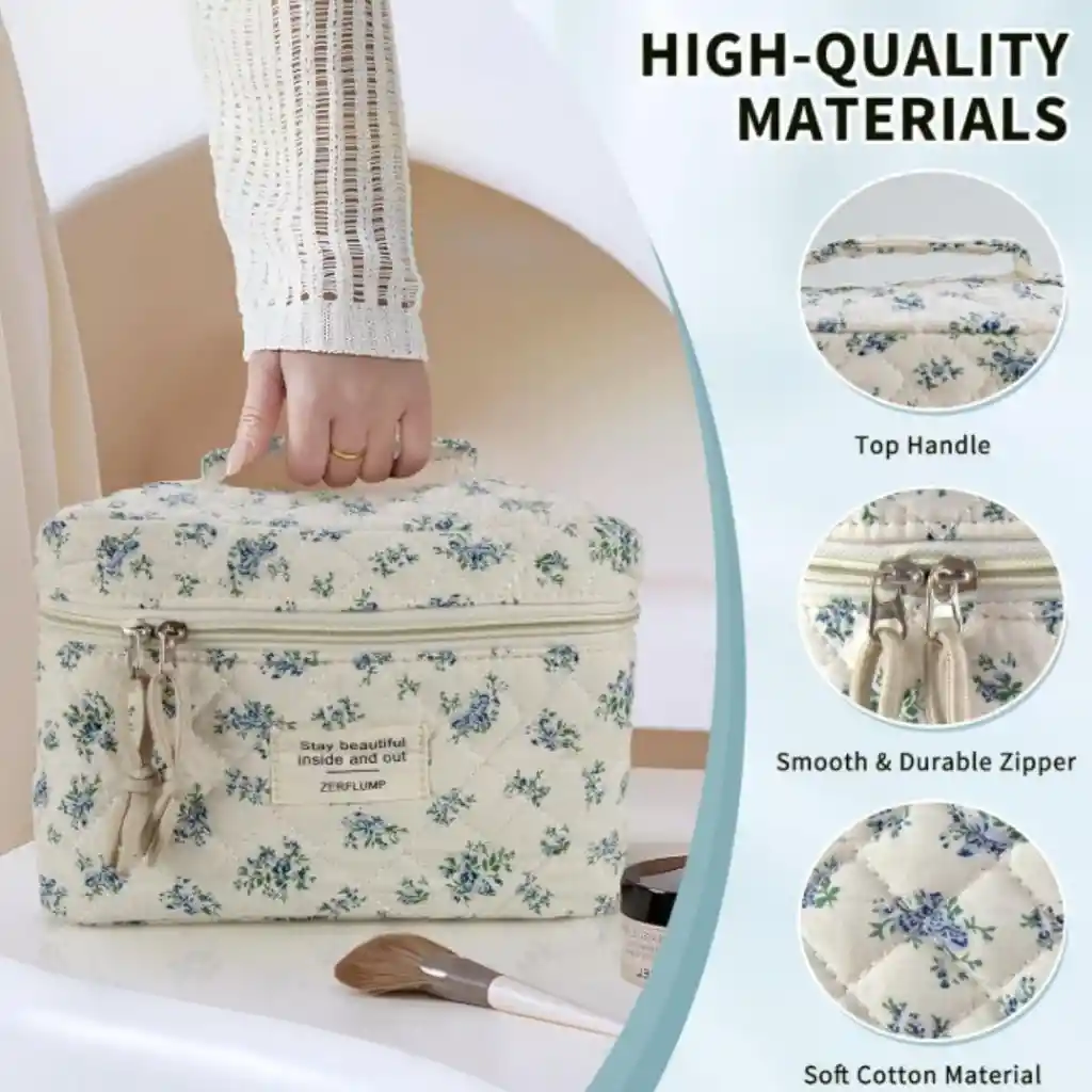 Cosmetiquera Neceser Extra Grande Organizador Acolchado